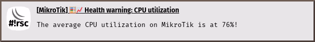 check-health notification cpu utilization high