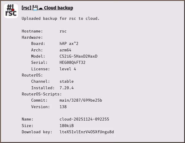 backup-cloud notification