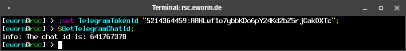 screenshot: get chat id