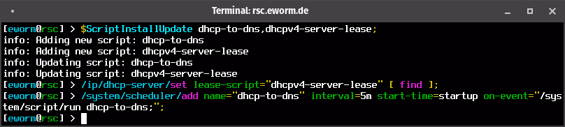 screenshot: setup lease script