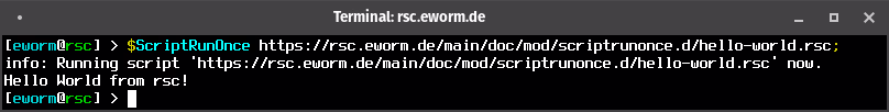 screenshot: ScriptRunOnce