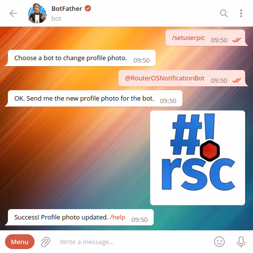 screenshot: set profile photo
