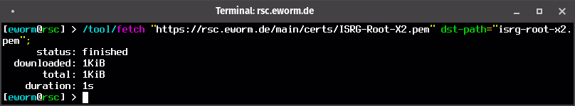 screenshot: download certs