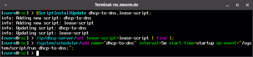 screenshot: setup lease script