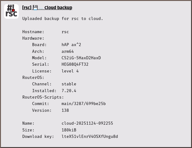 backup-cloud notification