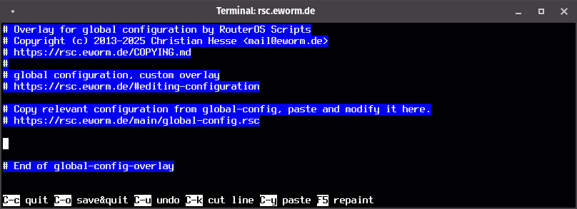 screenshot: edit global-config-overlay