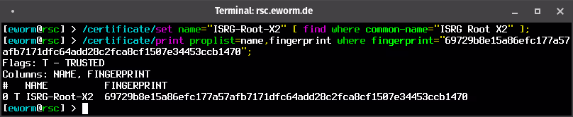 screenshot: check certs