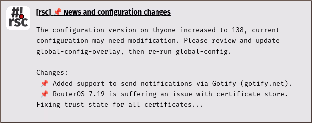 news and changes notification