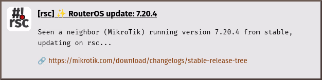 check-routeros-update notification neighbor