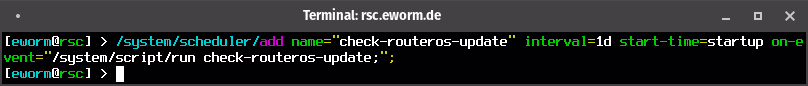 screenshot: schedule script