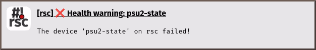 check-health notification state fail