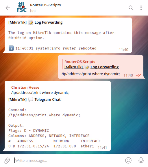 screenshot: reply to message