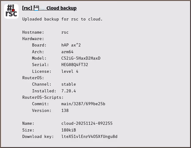 notification: backup-cloud