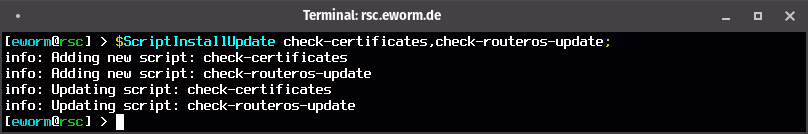screenshot: install scripts