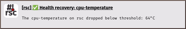 check-health notification temperature ok