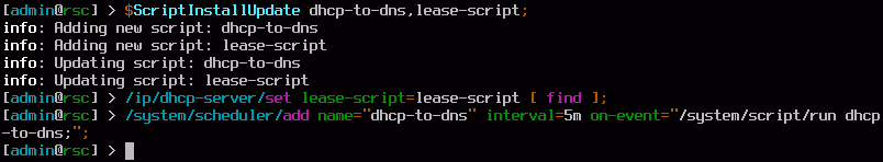 screenshot: setup lease script